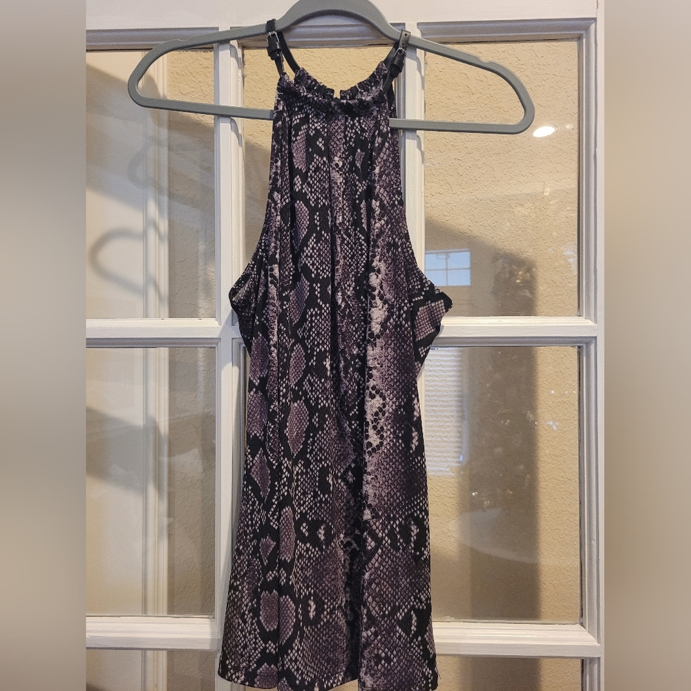 Michael Kors sleeveless snakeprint top
